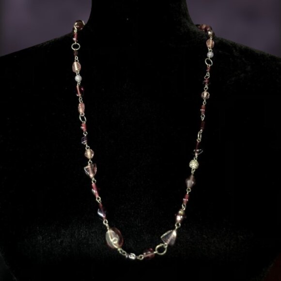 Vintage Whimsygoth Beaded Wire Necklace - Picture 5 of 6